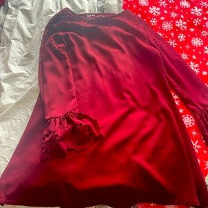 Amazon Long Sleeve Maroon Dress